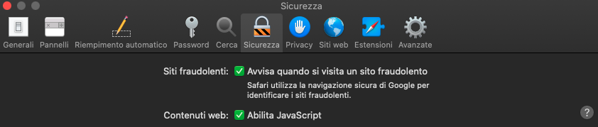 mac os x safari non funziona